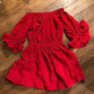 Red Flowy Dress